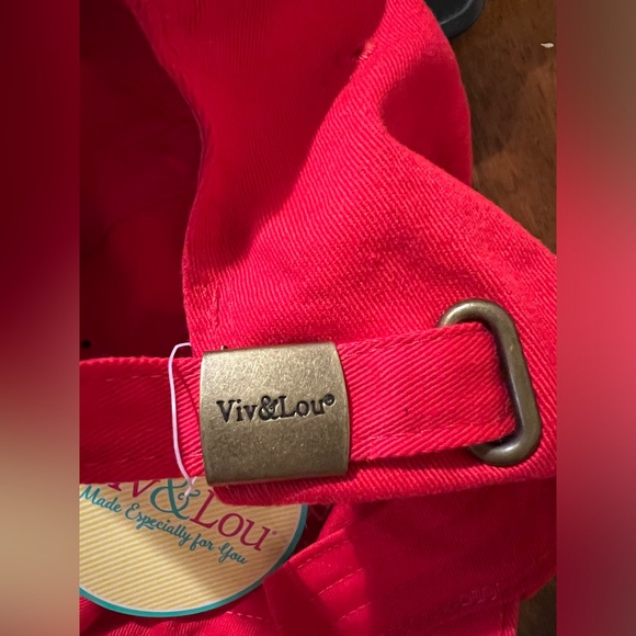 Viv & Lou ball cap, touchdowns and tailgates, red, NWT - Picture 4 of 5